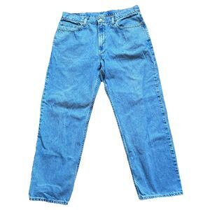Levi's Men's 550 Style Relaxed Fit Blue Denim Jeans Size 38 x 30 Blue Cotton